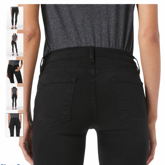 FRAME Black Denim Ripped 26 Le Skinny Film Noir - Picture 14 of 15